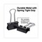 Universal Binder Clips with Storage Tub - Small, Black/Silver (40/Pack)